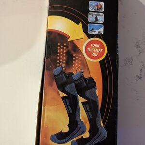 Heated Black and Gray Socks